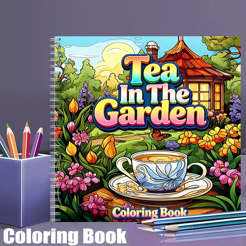 Livro de colorir Tea In The Ga - Farming And Agriculture avaliação e preço